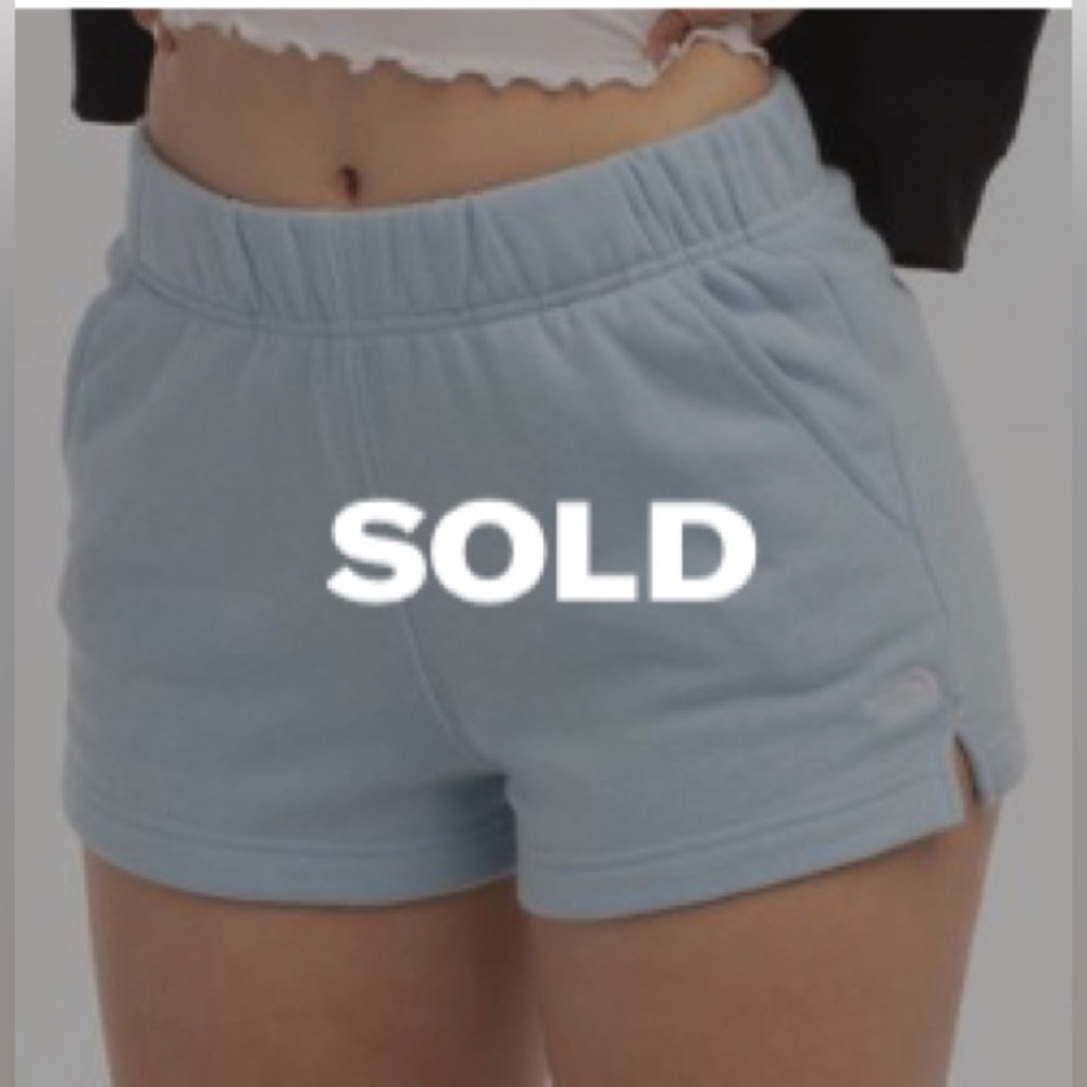 North Face Half Dome Fleece Short Shorts, Sweatshorts, light blue